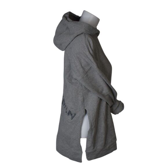 Lululemon Cut Above Hoodie Dark Heathered Gray Side Slit Activewear Womens 8 - Picture 3 of 6